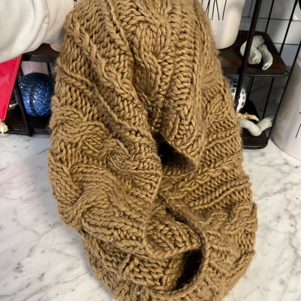 Accessorize Warm Tan Knit Scarf
